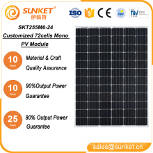 Ventas calientes de la fábrica 255w proveedor de China de la venta al por mayor del panel solar